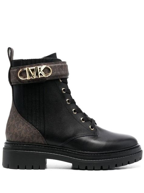 women michael kors flat black boots|Michael Kors black flat boots.